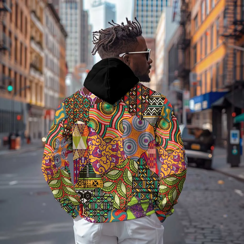 Traditional Ethnic African Vintage Motifs Zip Hoodie LT9