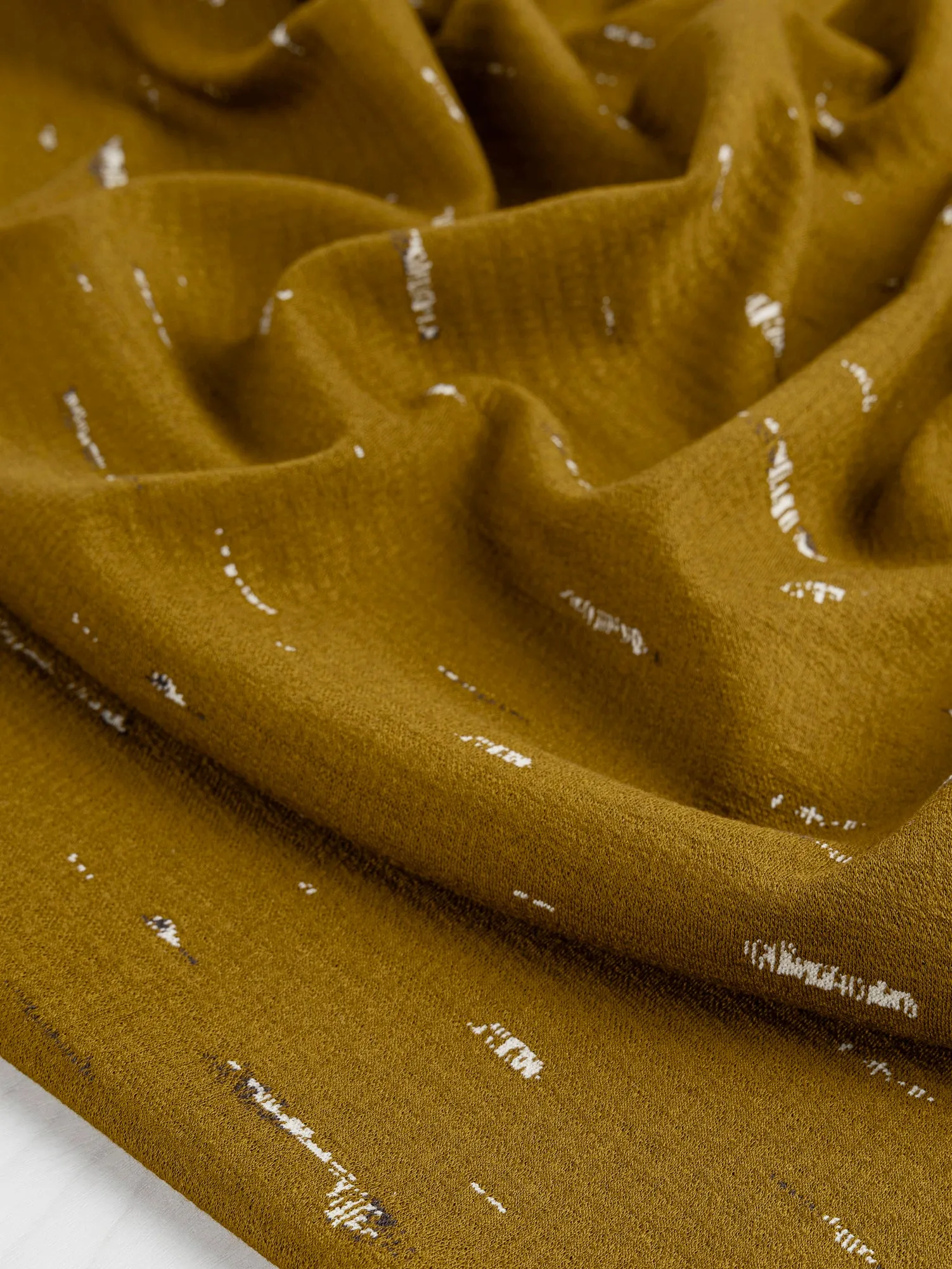 Tree Bark Jacquard Knit Deadstock - Cumin - Swatch