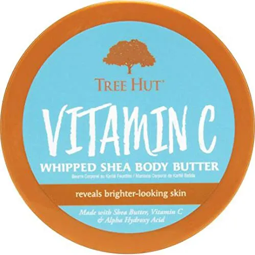 Tree Hut Vitamin C Shea Sugar Scrub And Body Lotion Set! Formulated With Certified Shea Butter, Vitamin C and Alpha Hydroxy Acid! That Leaves Skin Feeling Soft & Smooth! (Vitamin C Set)
