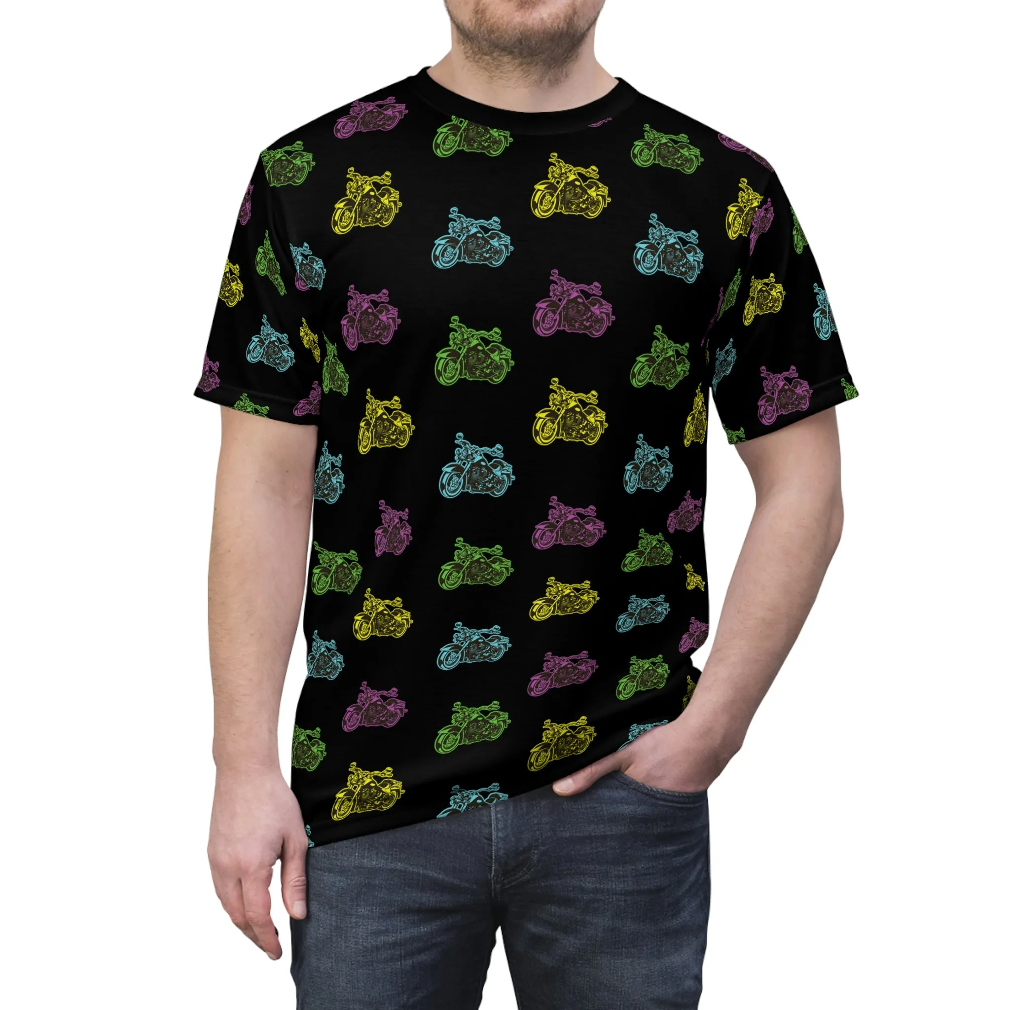 Tribute - Unisex AOP Motorcycle Cut & Sew Tee