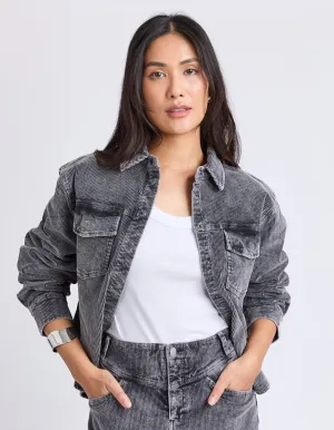 TULAROSE CORD SHIRT || WASHED BLACK