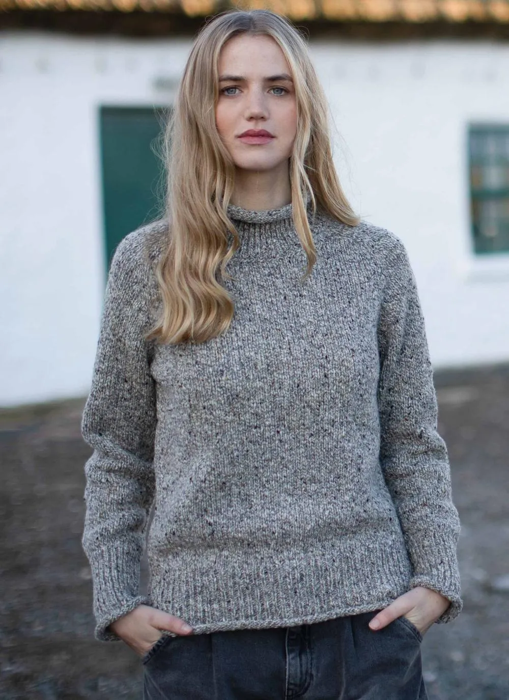 Turtle Neck Jumper - Porridge