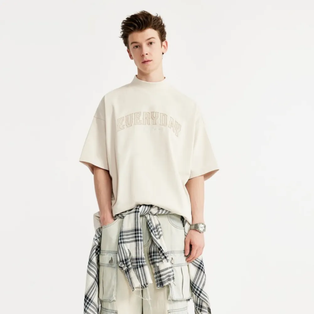 Turtleneck Embroidered T-shirt