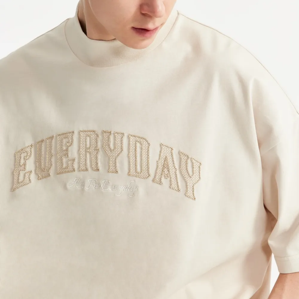 Turtleneck Embroidered T-shirt