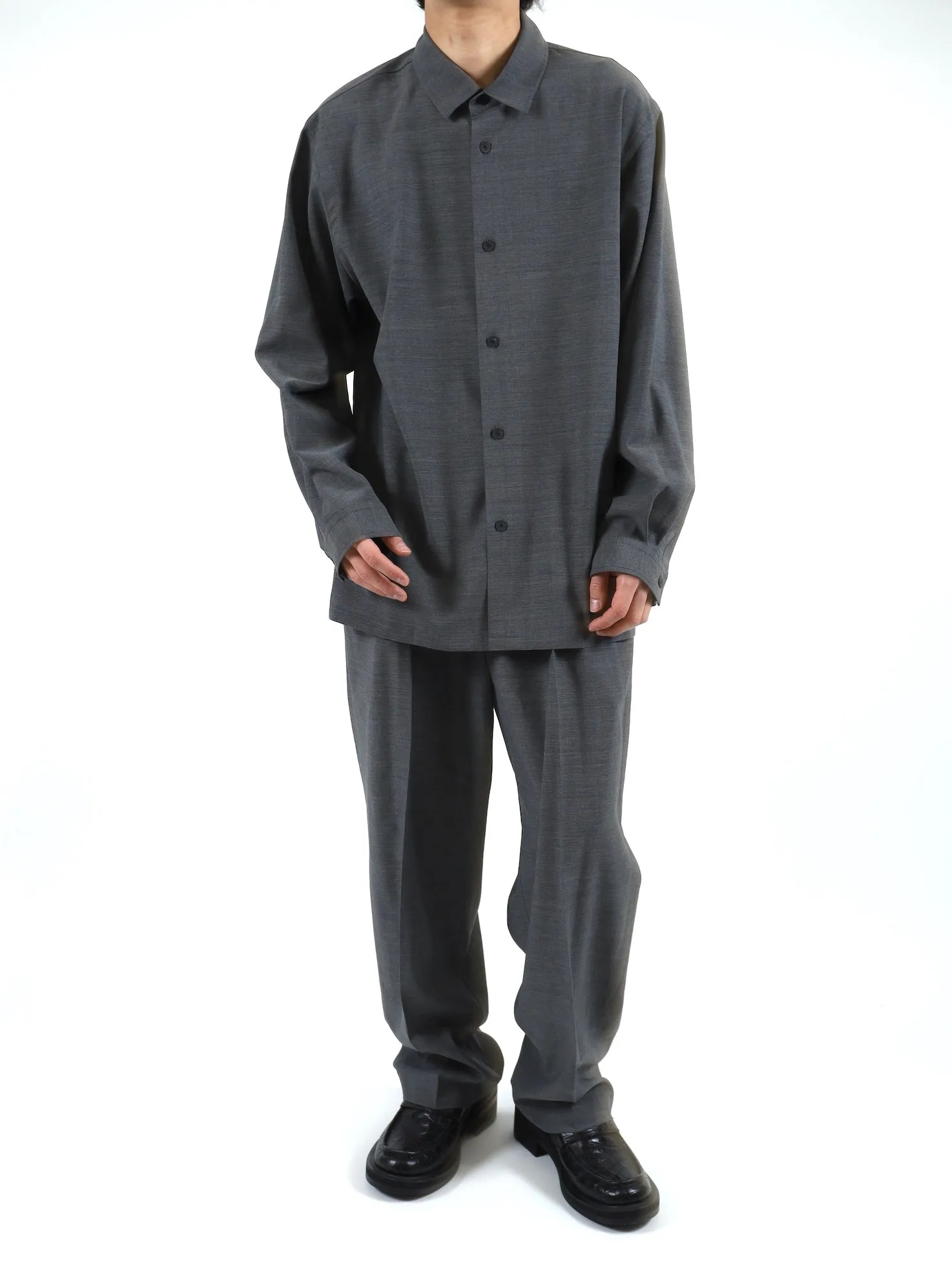TWIST WOOL TROPICAL OVERSIZED SHIRTS