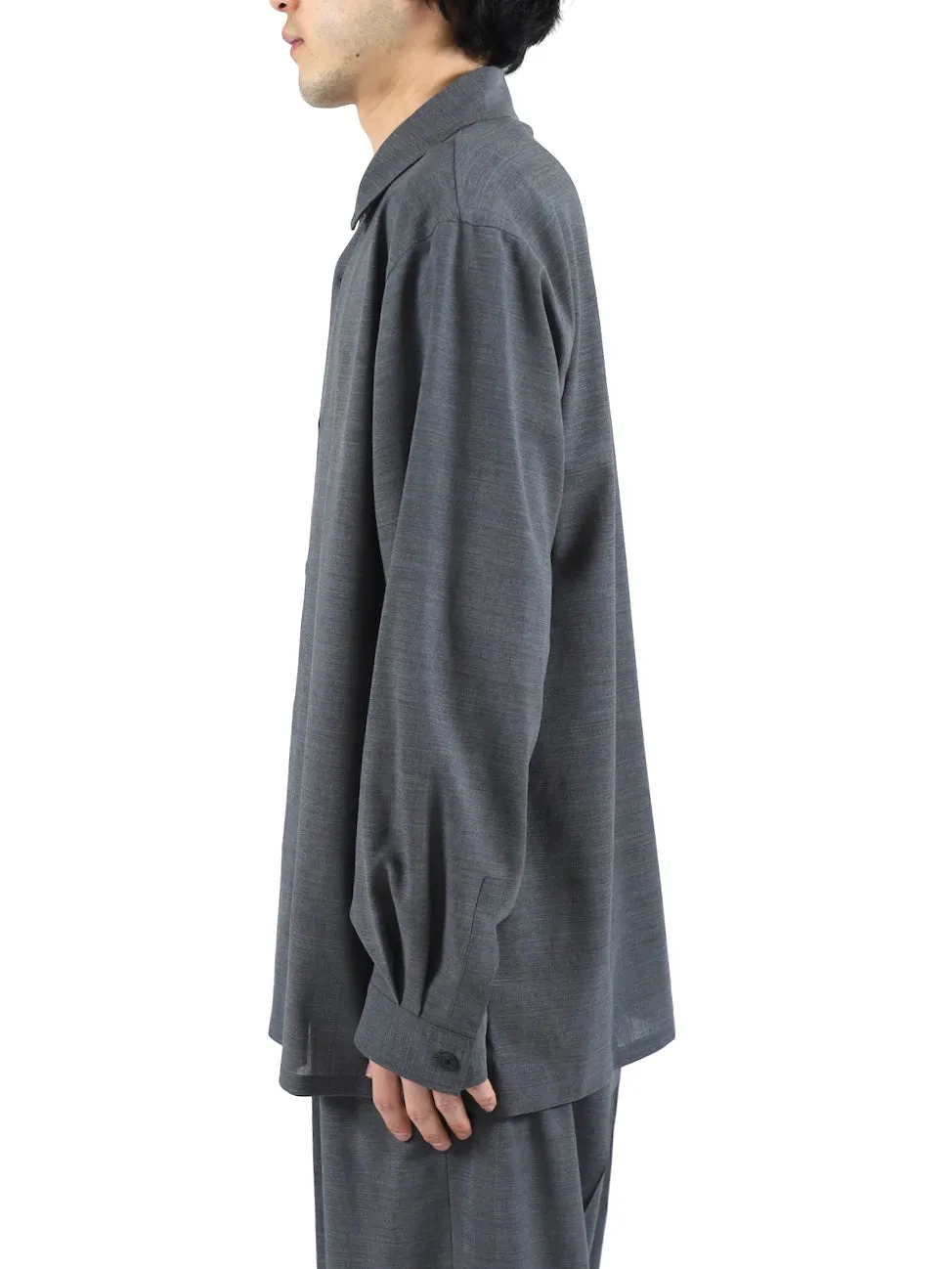 TWIST WOOL TROPICAL OVERSIZED SHIRTS
