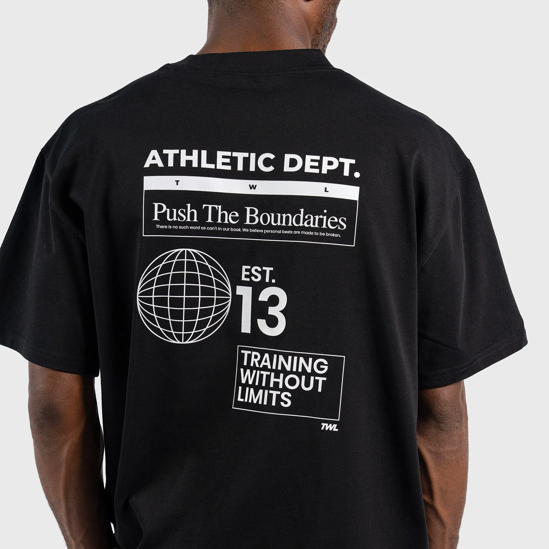 TWL - LIFESTYLE OVERSIZED T-SHIRT - FITNESS COLLECTION - ATHLETIC DEPT/BLACK