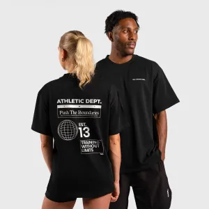 TWL - LIFESTYLE OVERSIZED T-SHIRT - FITNESS COLLECTION - ATHLETIC DEPT/BLACK