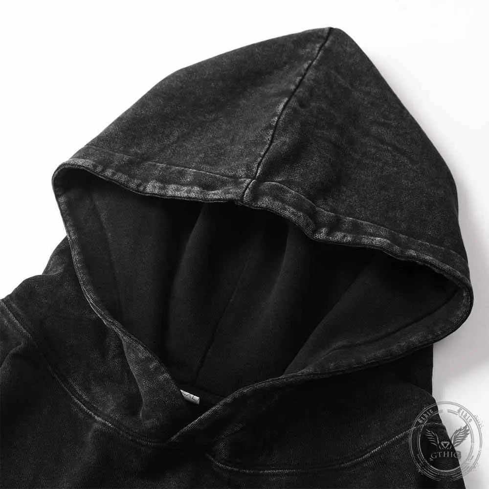Unhinged And Feral Raccoon Vintage Washed Hoodie