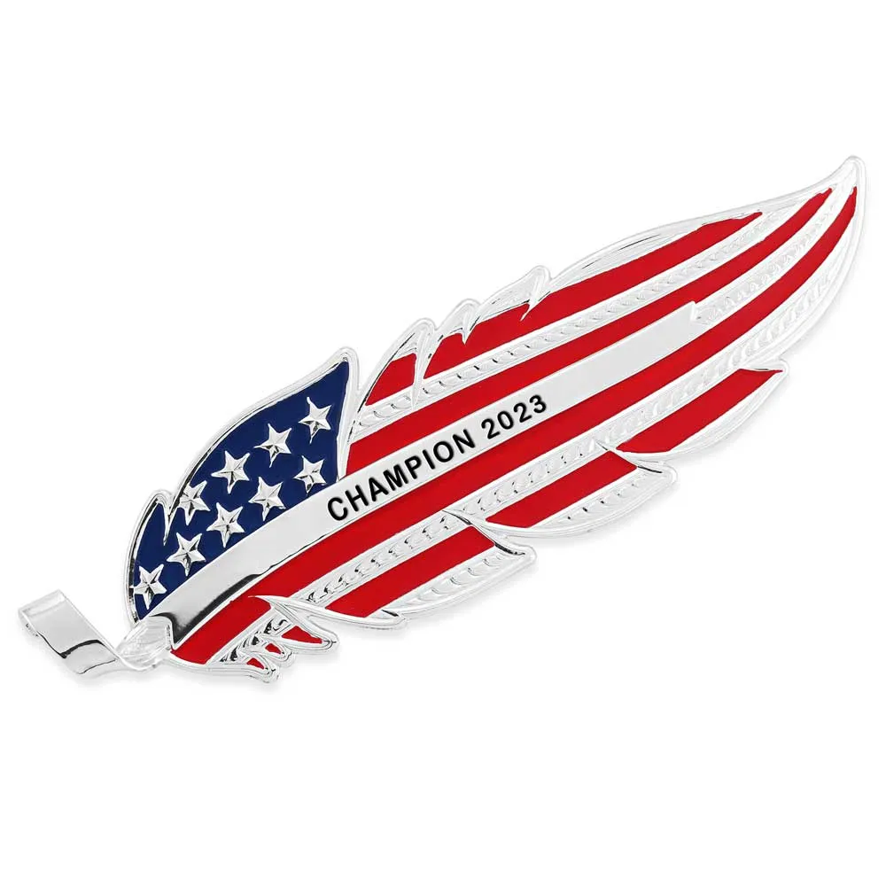 USA Flag Custom Hat Feather