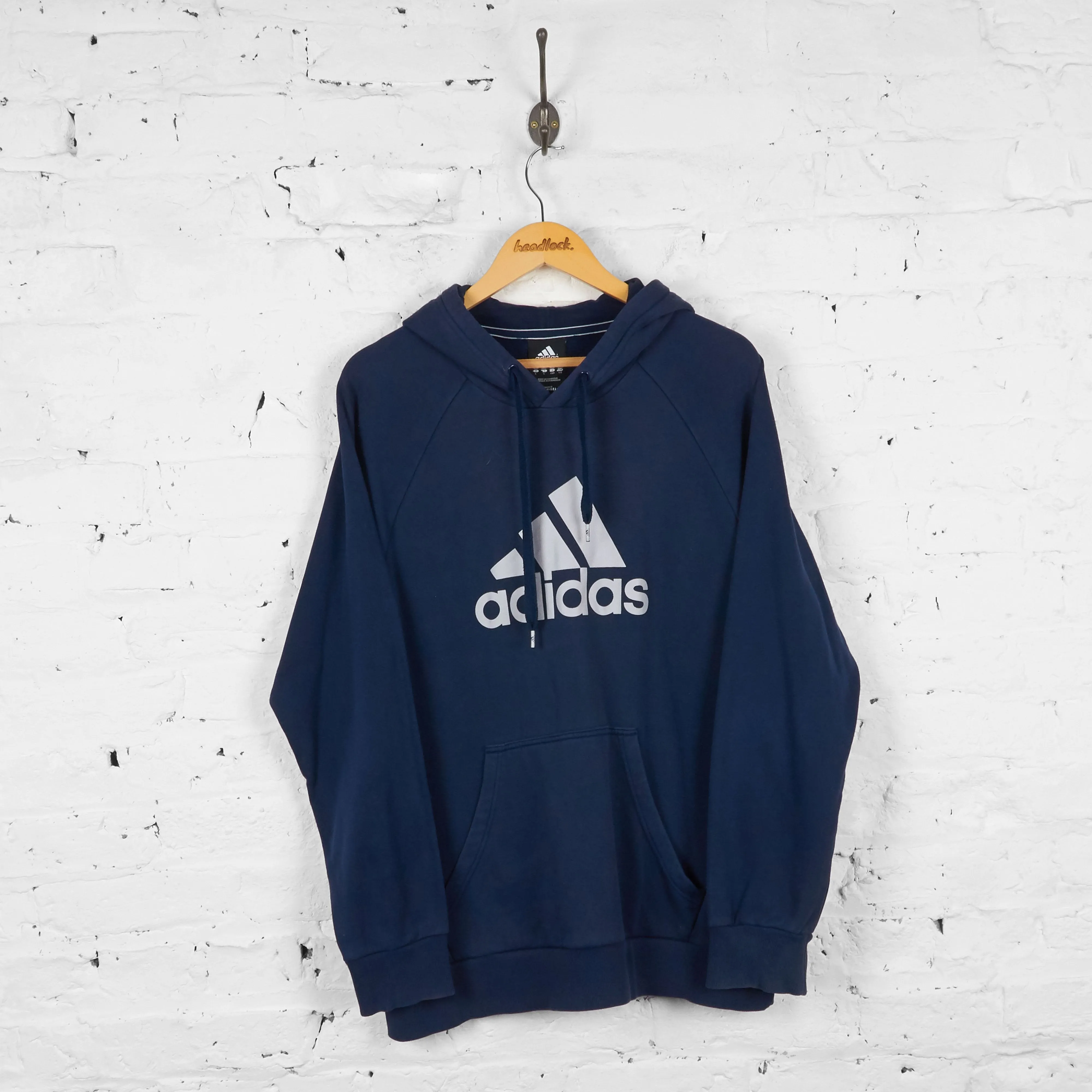 Vintage Adidas Hoodie - Navy - L