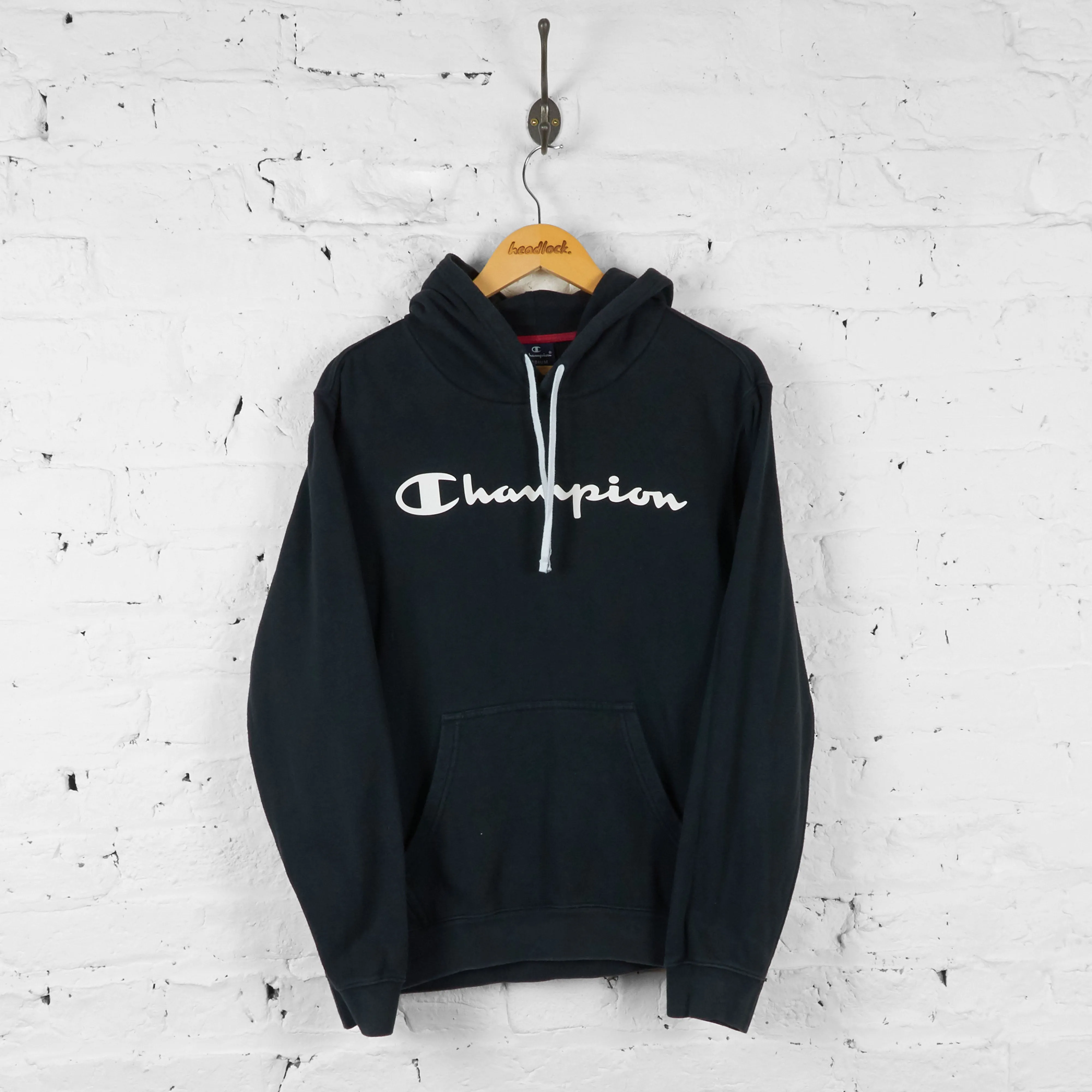 Vintage Champion Hoodie - Black - M