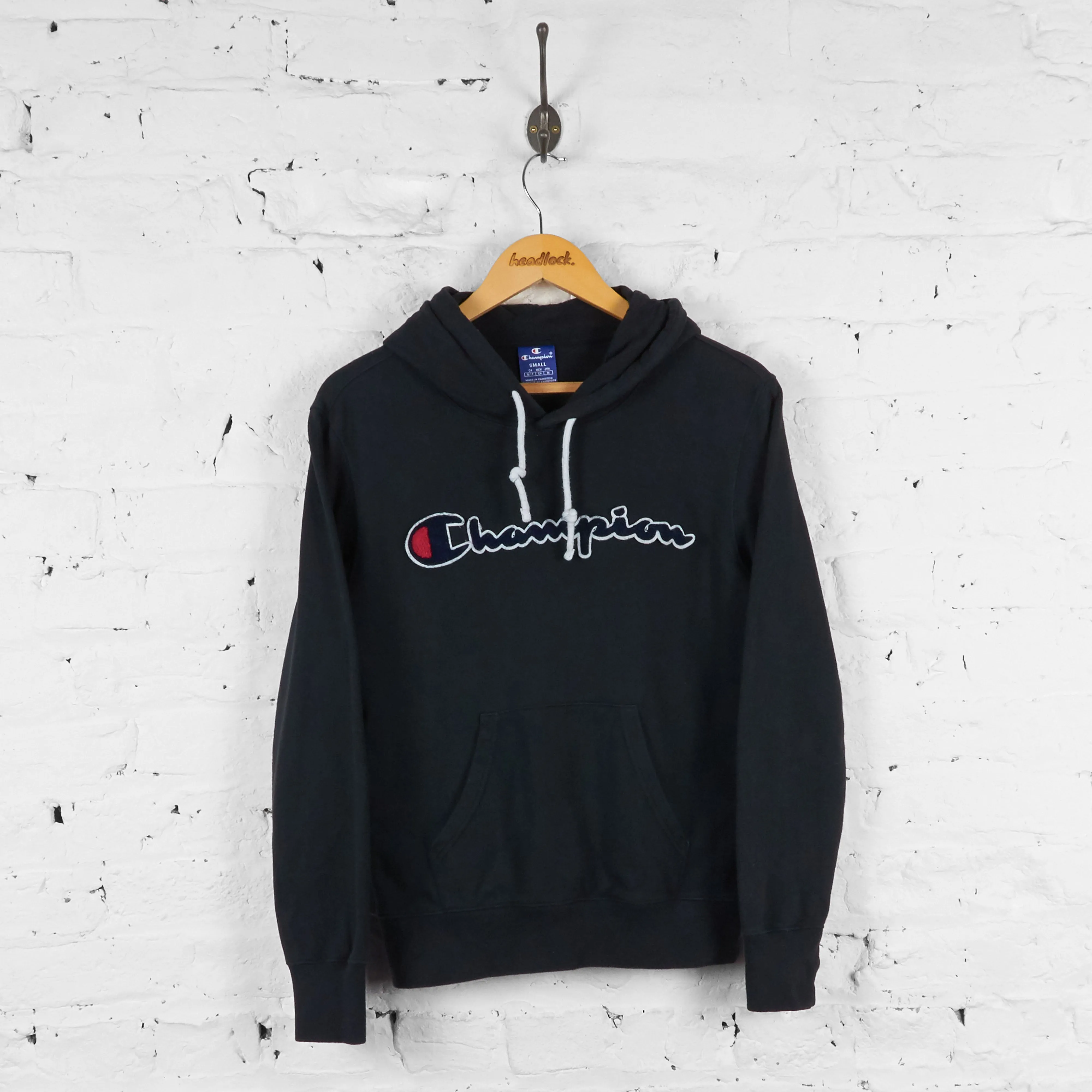 Vintage Champion Hoodie - Black - S