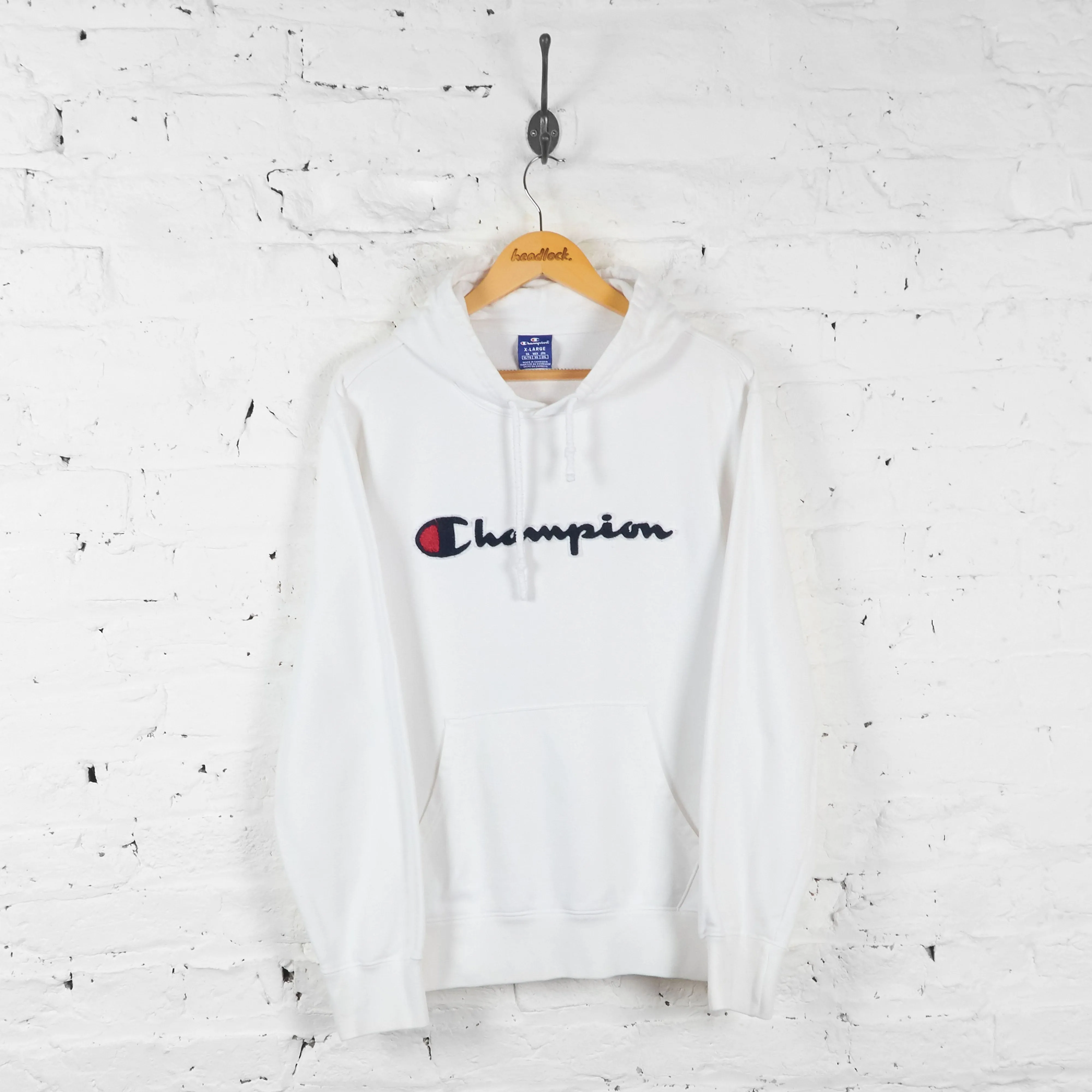 Vintage Champion Hoodie - White - XL
