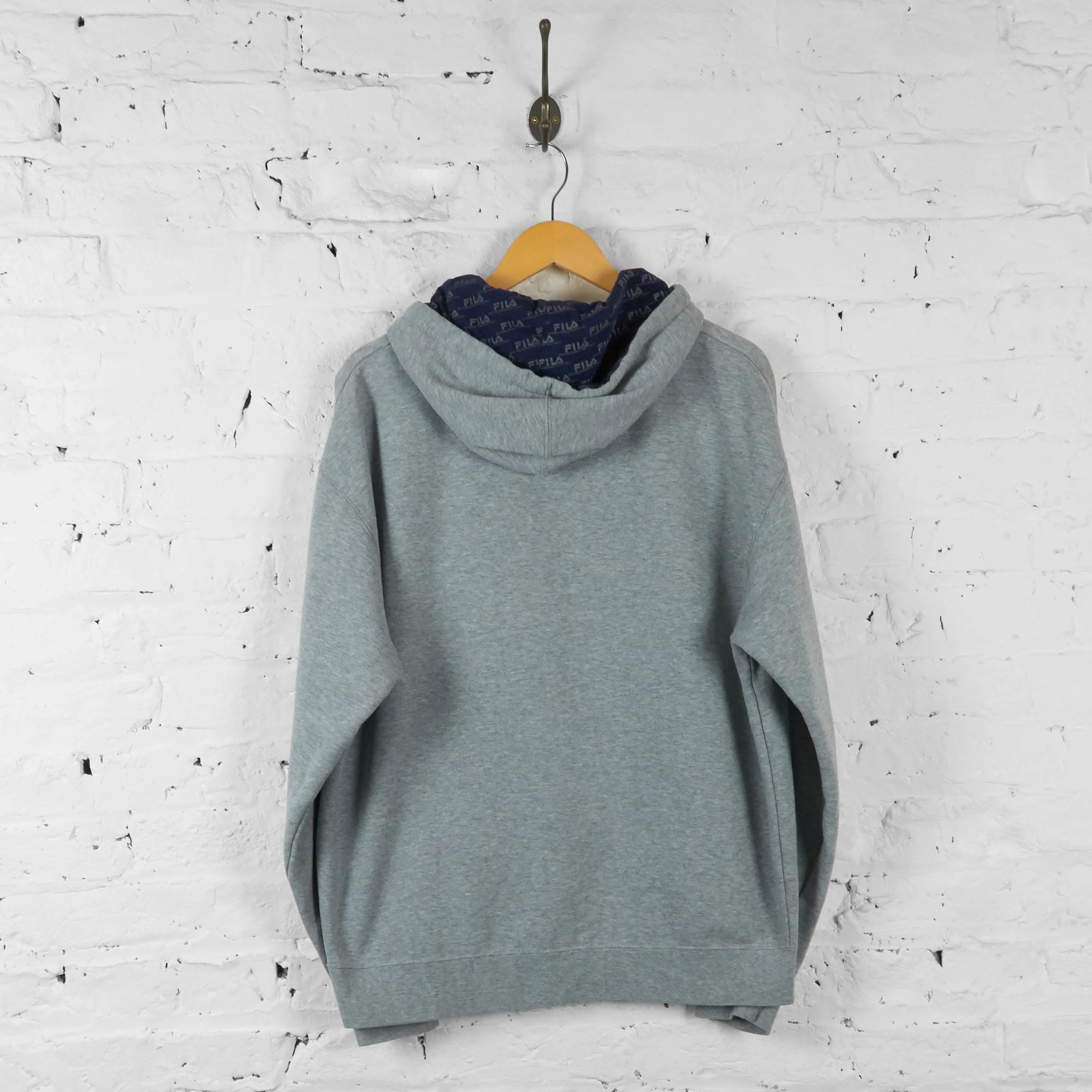 Vintage Fila Italy Hoodie - Grey - XL