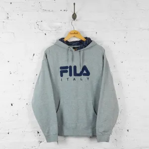Vintage Fila Italy Hoodie - Grey - XL