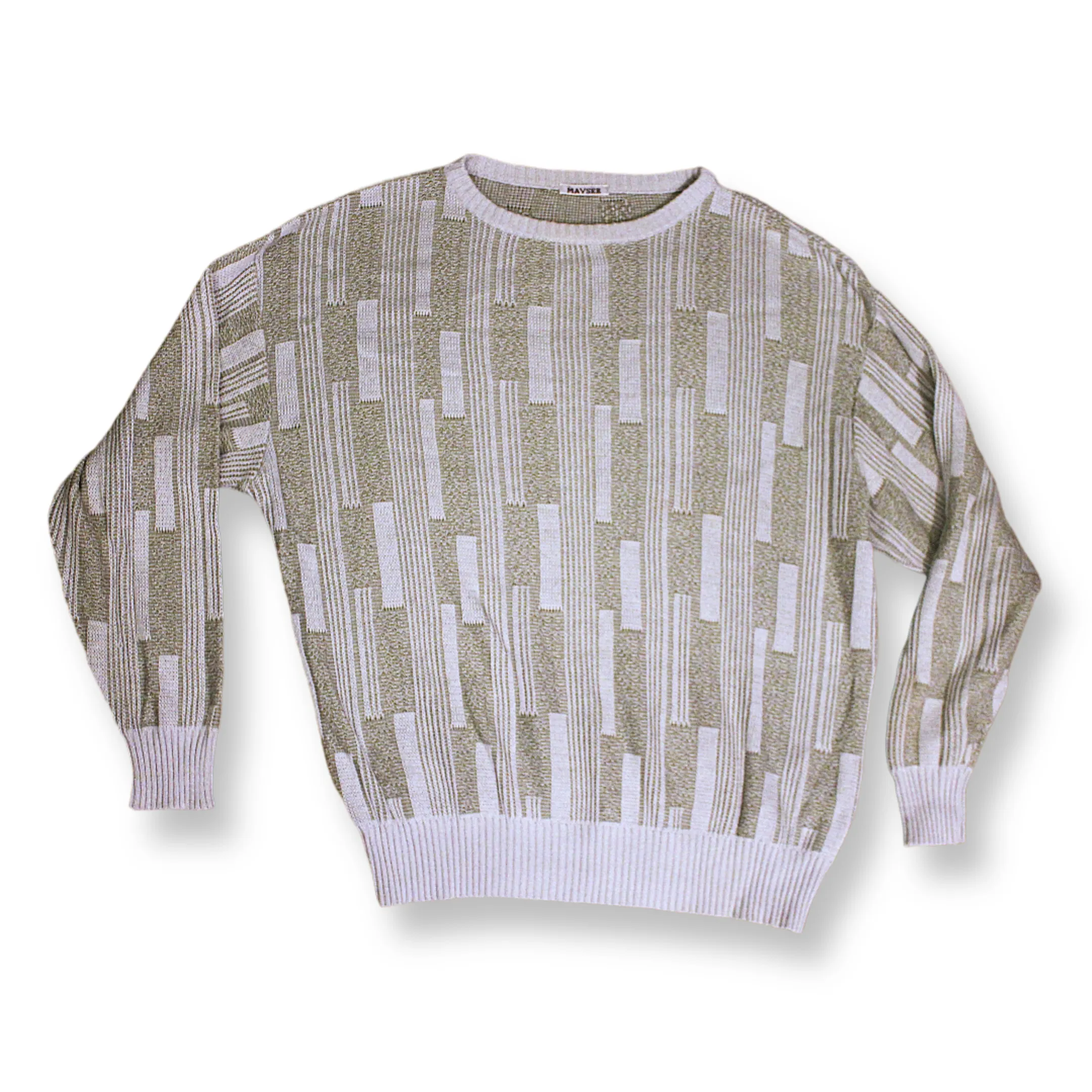 *Vintage Knitted Sweater Crazy Pattern | Size XL