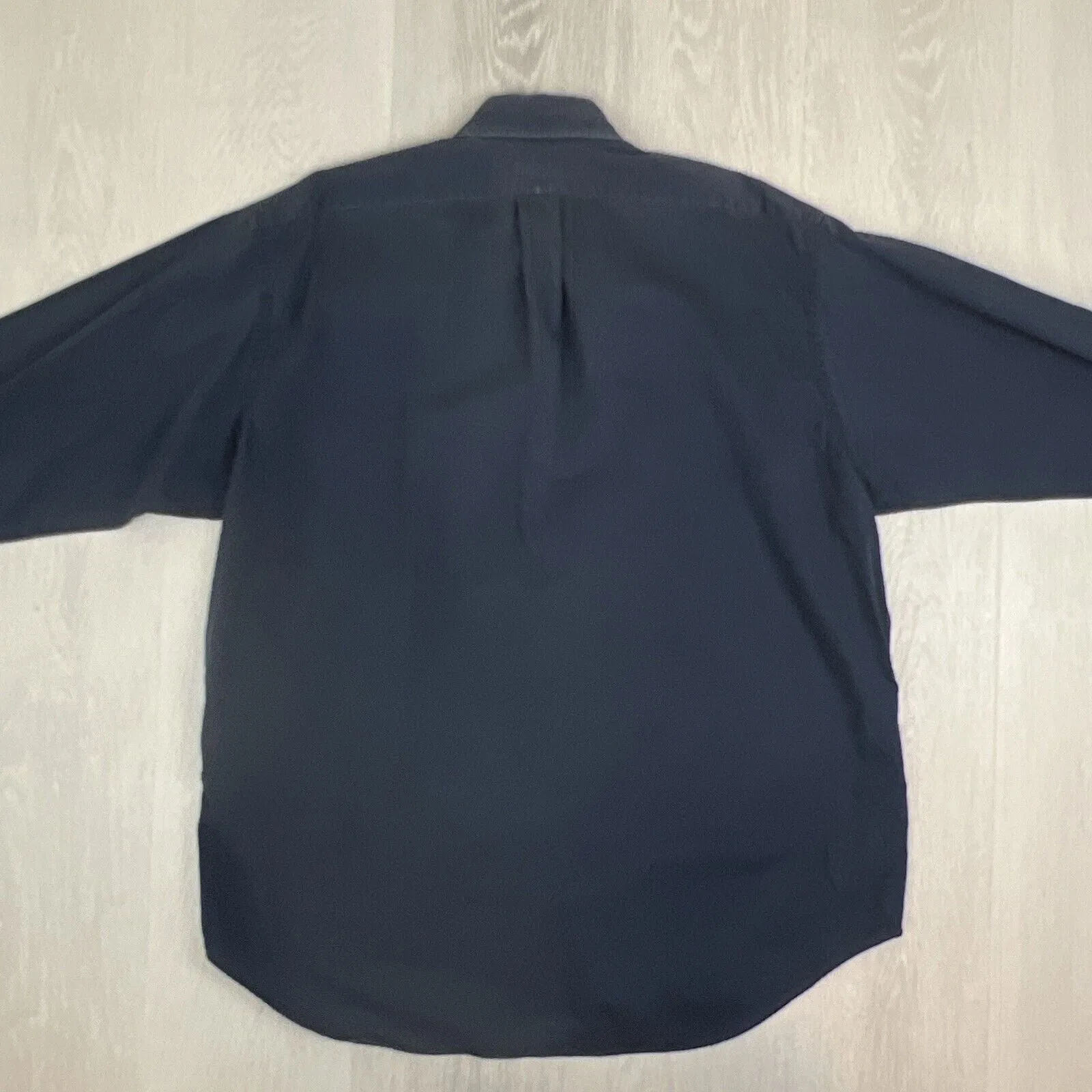 VTG Ralph Lauren Mens Navy Blue 'Blaire' Long Sleeve Button Up Shirt Size Large