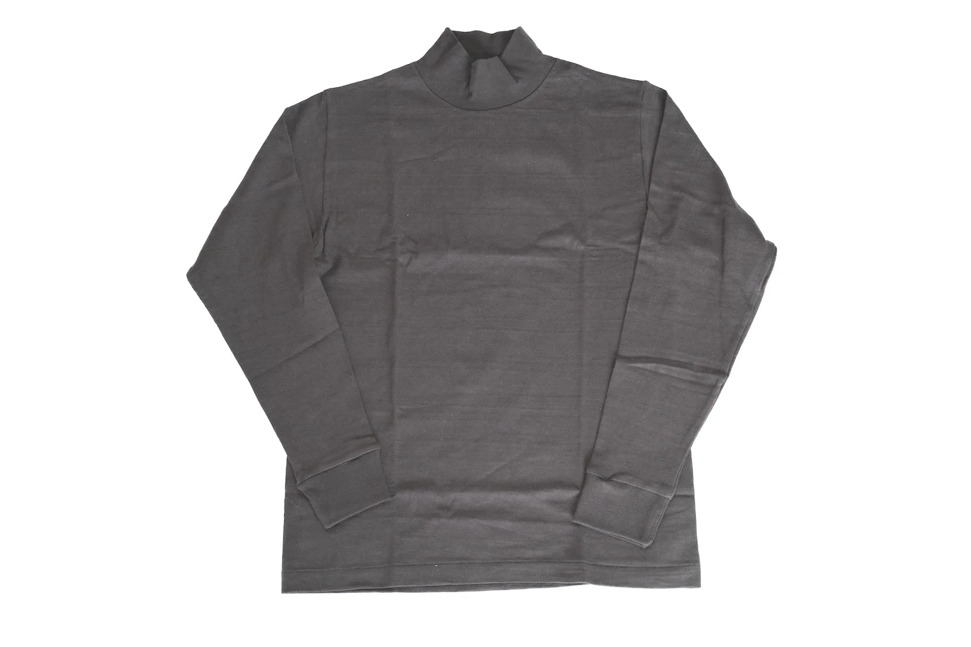 Warehouse 5.5oz "Bamboo Textured" L/S High Neck Tee (Black)