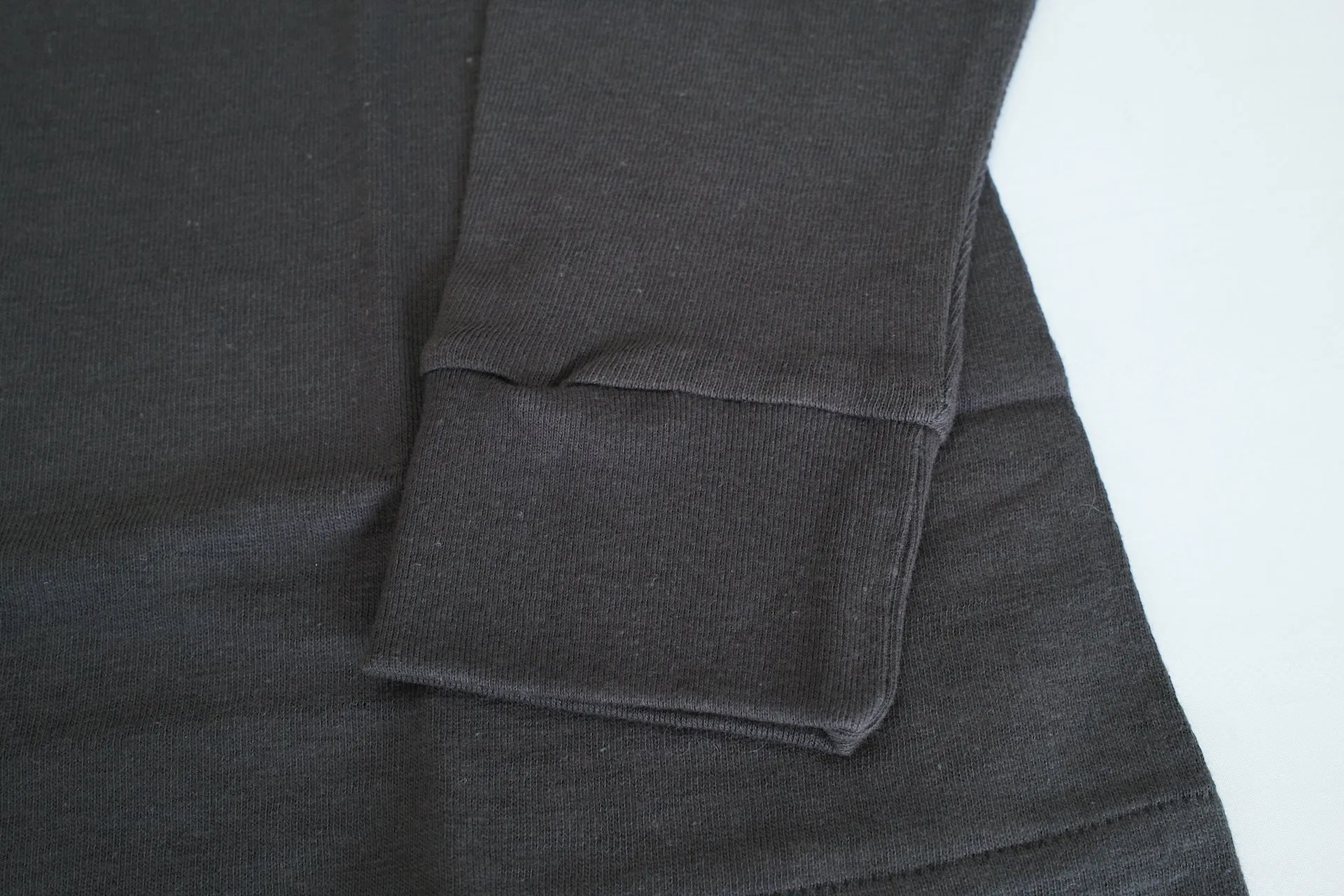 Warehouse 5.5oz "Bamboo Textured" L/S High Neck Tee (Black)