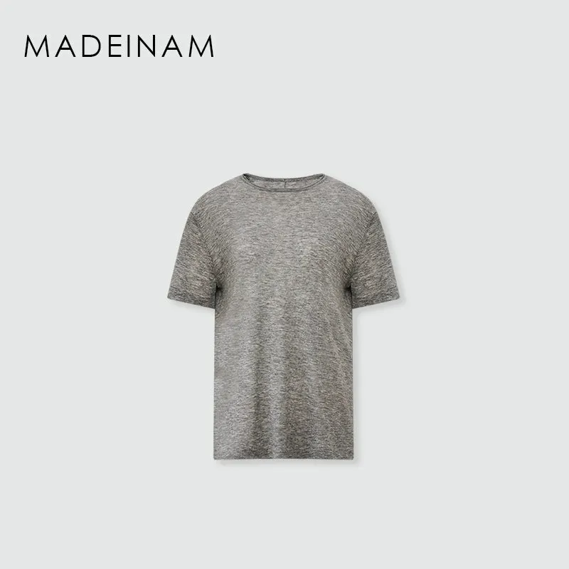 Water-Soluble Wool Short-Sleeve T-Shirt