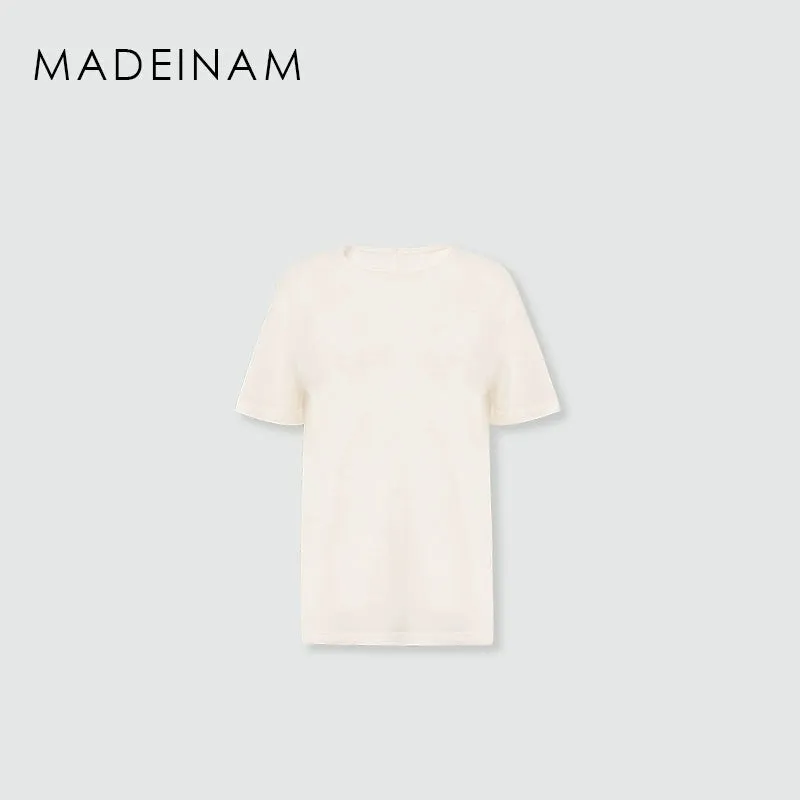 Water-Soluble Wool Short-Sleeve T-Shirt
