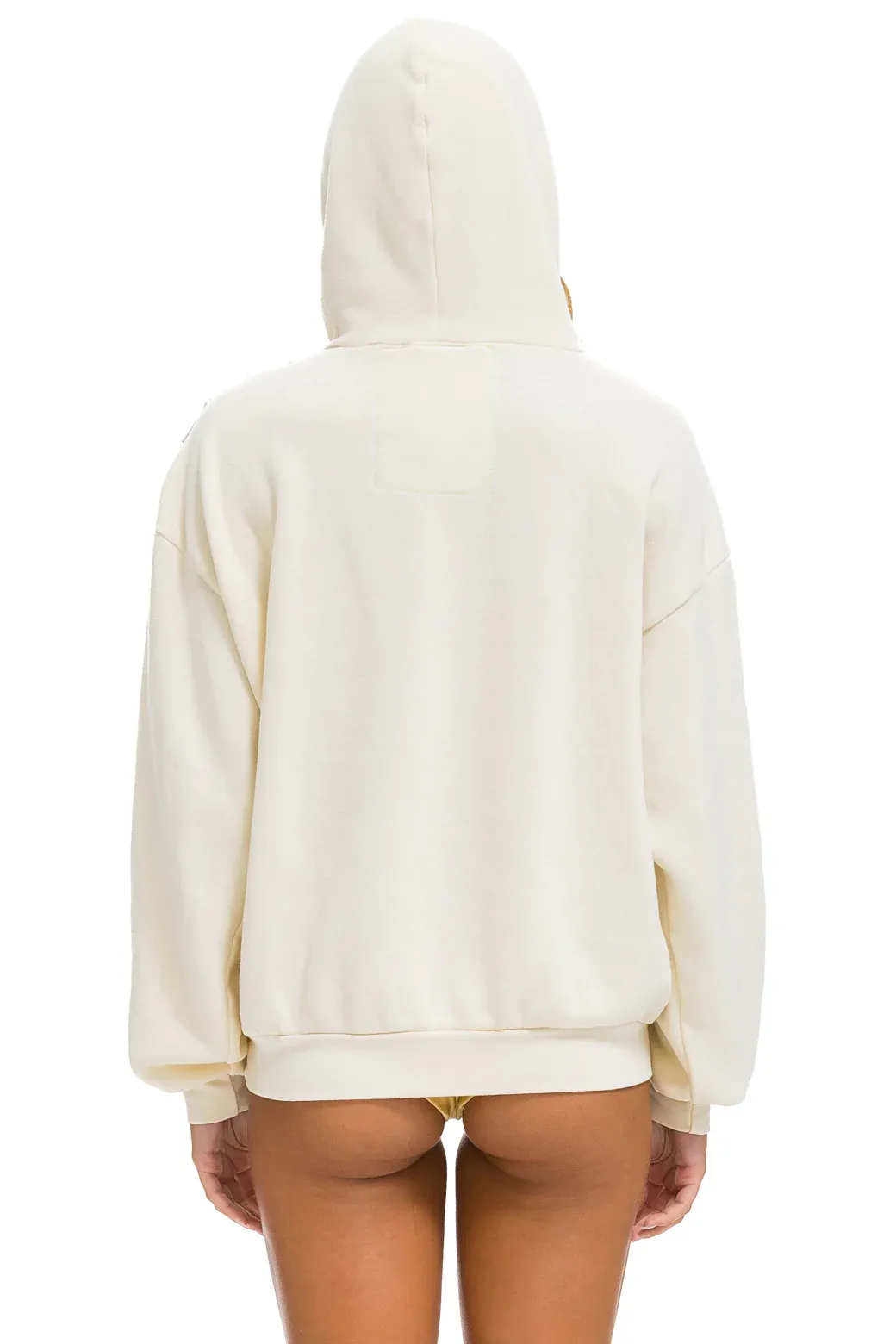 WAVE STRIPE 4 PULLOVER HOODIE IN VINTAGE WHITE/VINTAGE WHITE