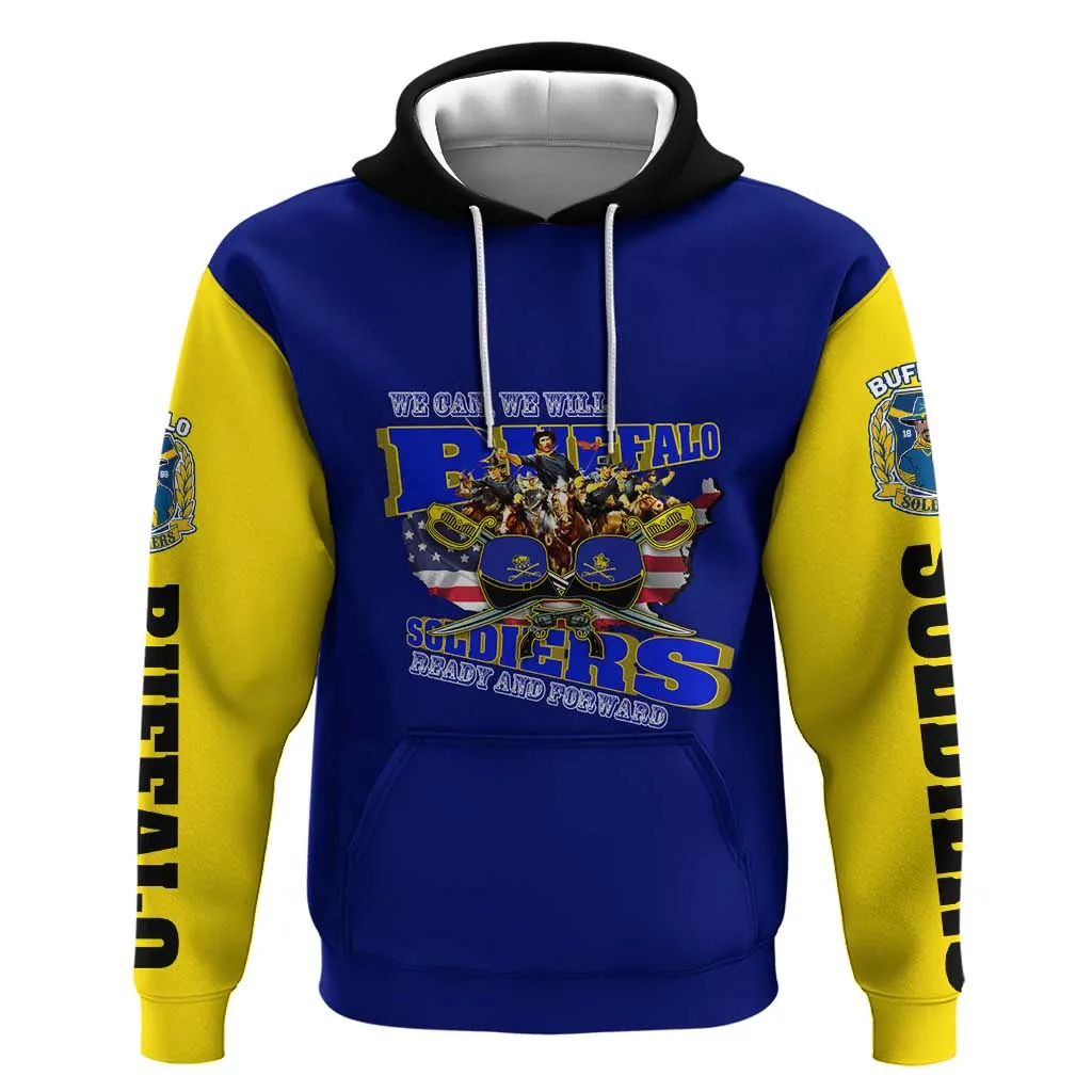 We Can We Will Buffalo Soldiers Hoodie Us Army Ready and Forward DT02