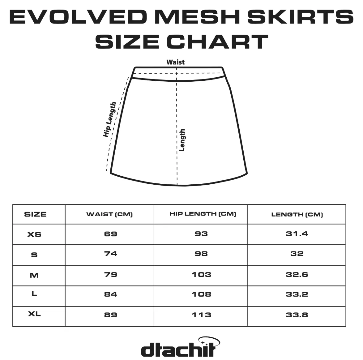 White 77 Dtachit Skirt