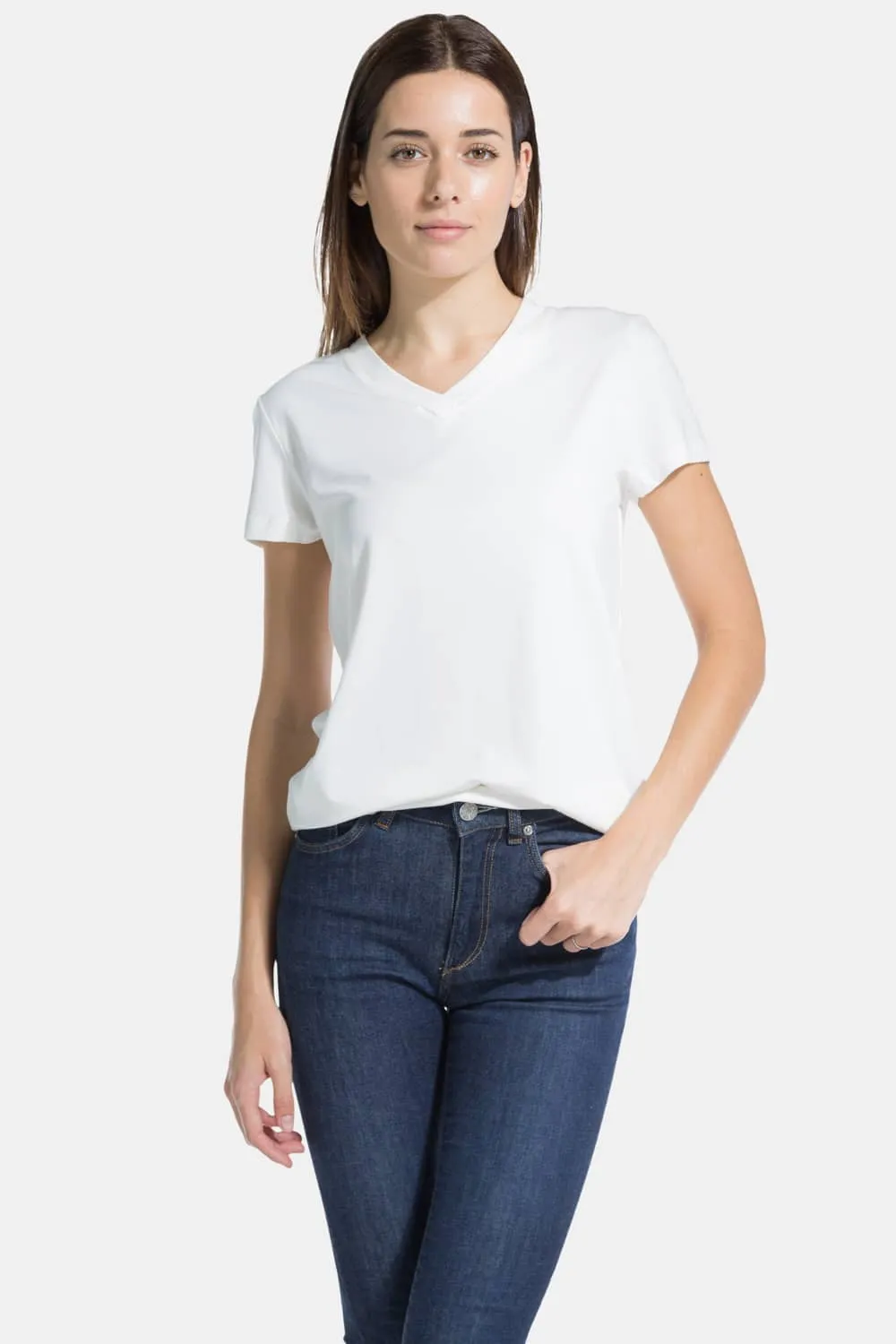 Women's Relaxed EcoFabric™ V-Neck Tee - OUTLET - FINAL SALE