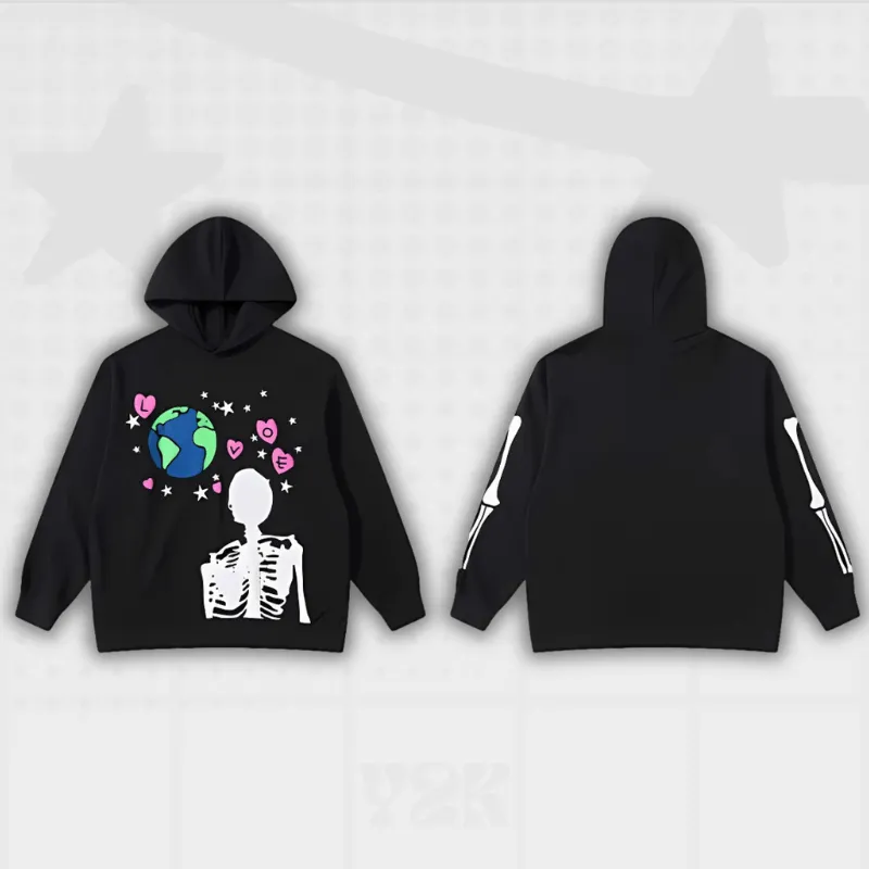 Y2K Skeleton Vintage Hoodie