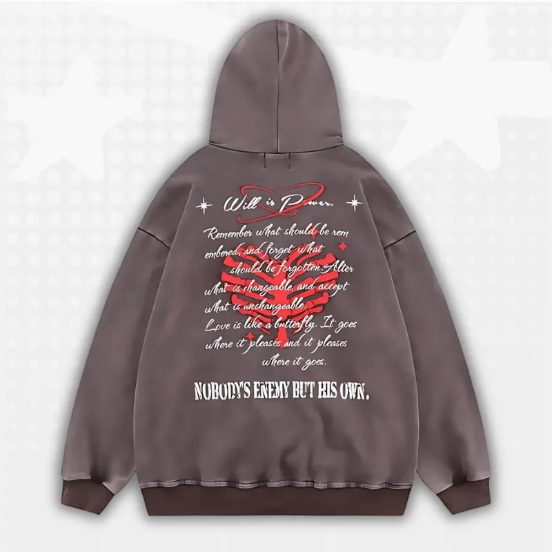 Y2K Zip Up Hoodie Mens