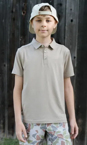 Youth Polo Heather Khaki Burlebo