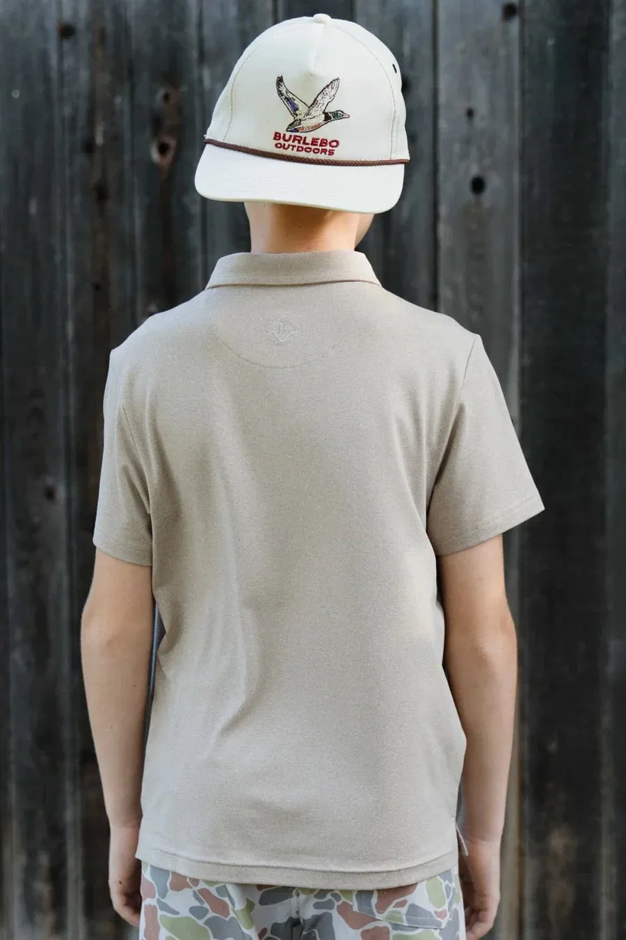 Youth Polo Heather Khaki Burlebo