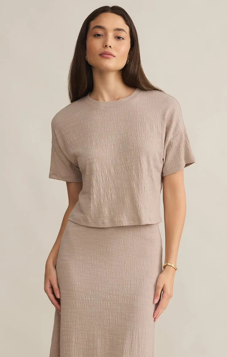 Z Supply Sway Textured Cropped Tee