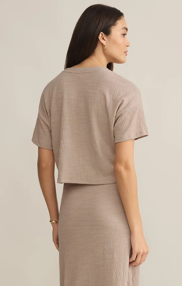Z Supply Sway Textured Cropped Tee