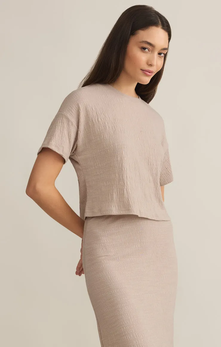 Z Supply Sway Textured Cropped Tee