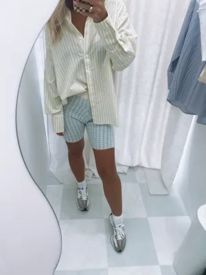 Zoe Houndstooth  Shorts Blue